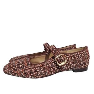 Sam Edelman Michaela Tweed Mary Jane Flats Womens 9 Buckle